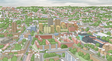 An artist's impression of how the new development could look