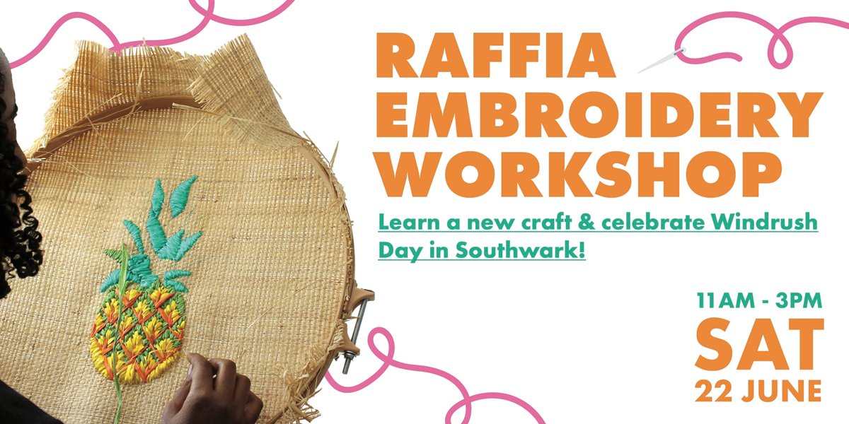 article thumb - Windrush Day Raffia Embroidery Workshop by Tihara Smith