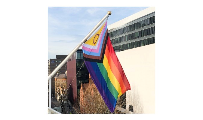 Pride flag at Tooley street landscape
