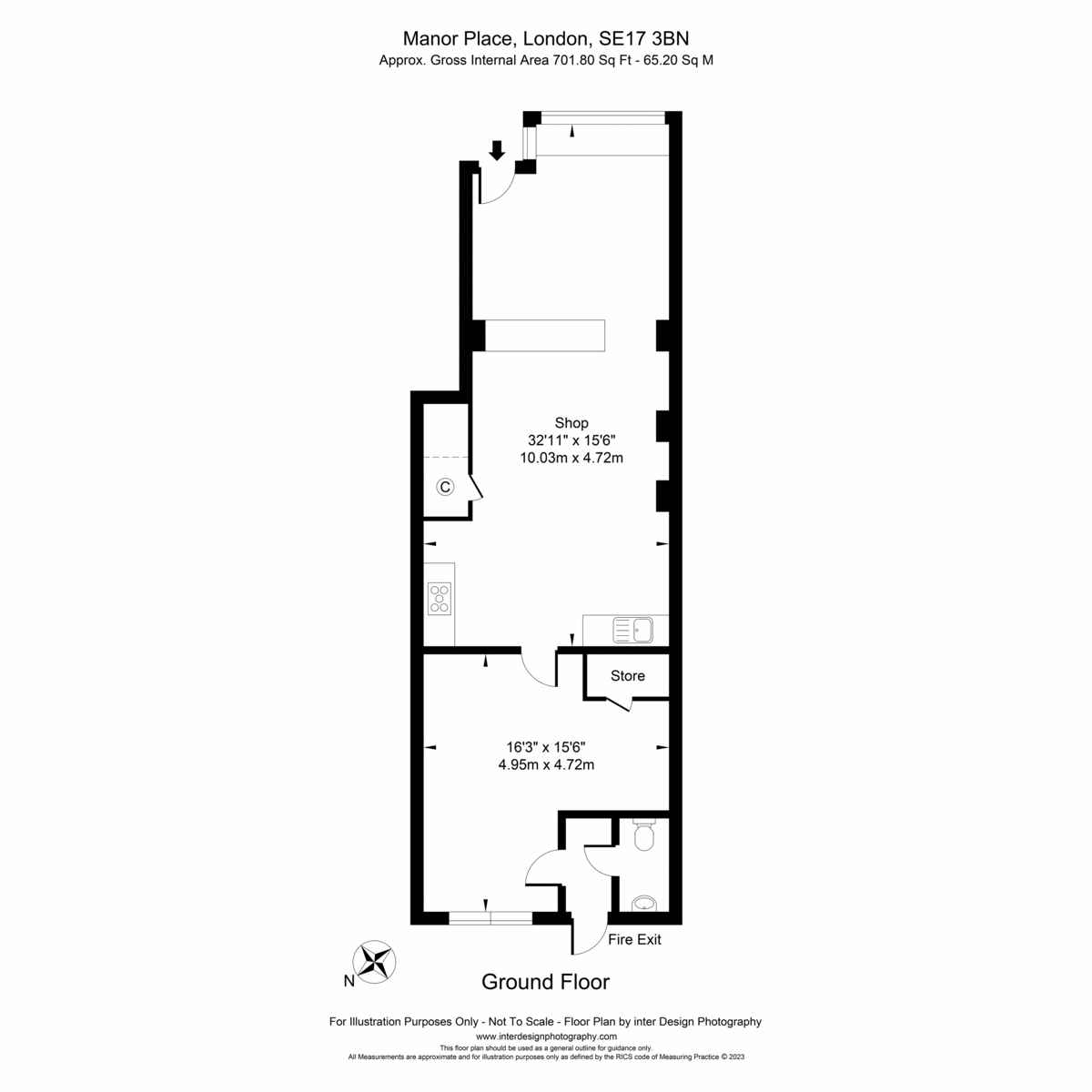 202 Manor Place, Shop, London, SE17 3BN 3 - floor plan