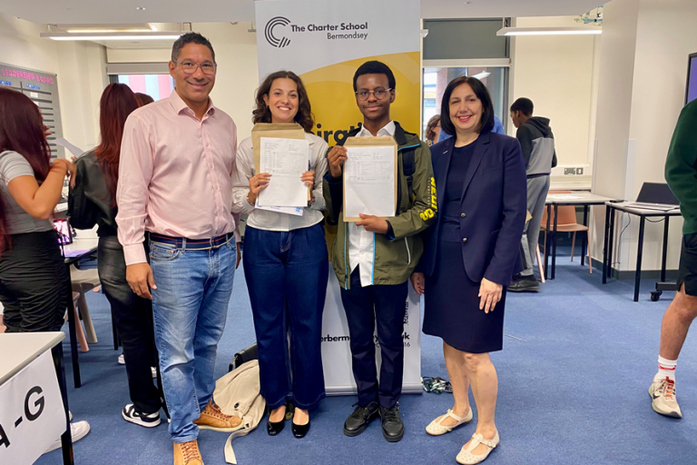 Cllr Ali with students from Charter School Bermondsey