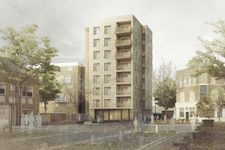 Artist's impression of new council homes in Bermondsey