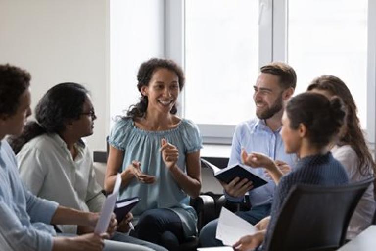A group of parents talking
