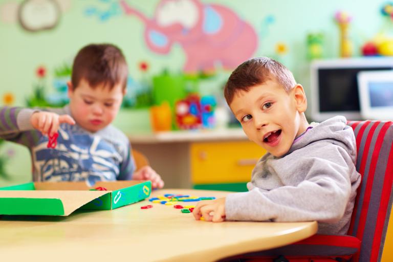 Two children playing
