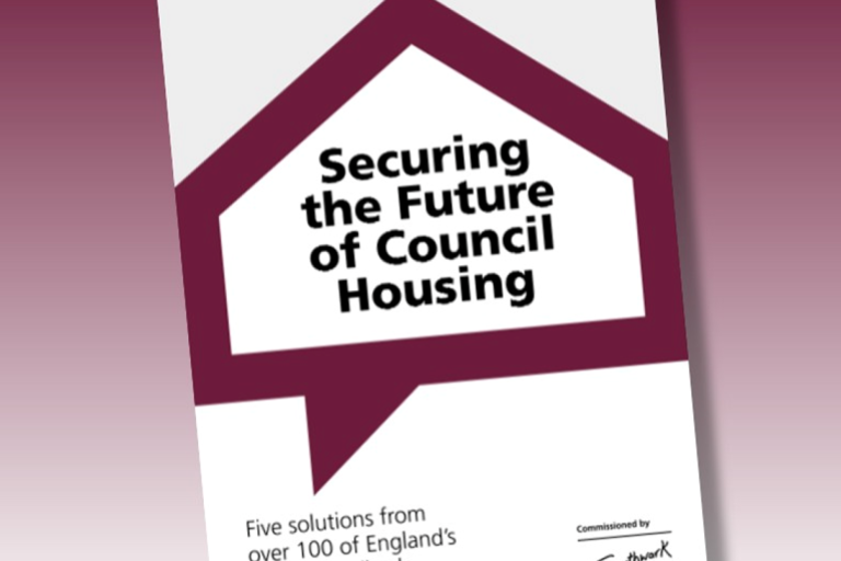 An image of front cover of the Securing the future of council housing report