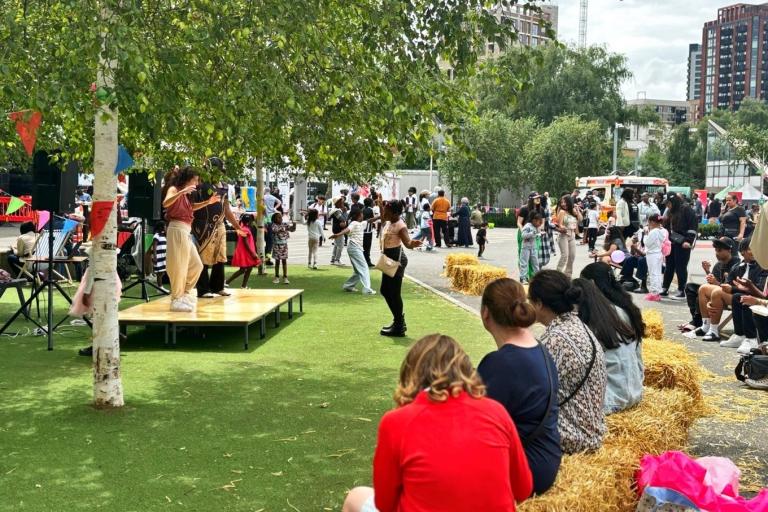 Mini stage at Globe's annual Summer Fair