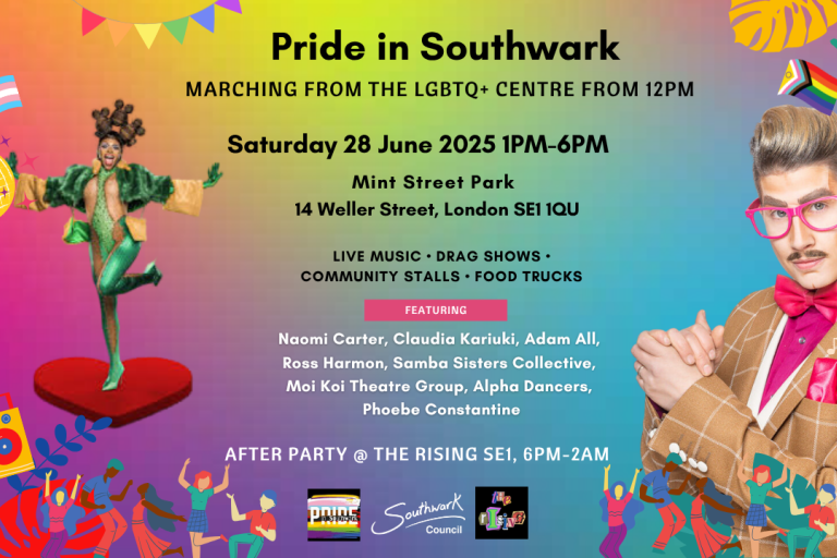 Pride in southwark 2025 lineup and event details