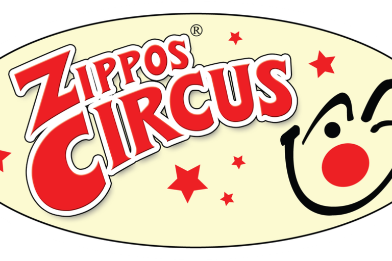 Zippos Circus clown face logo