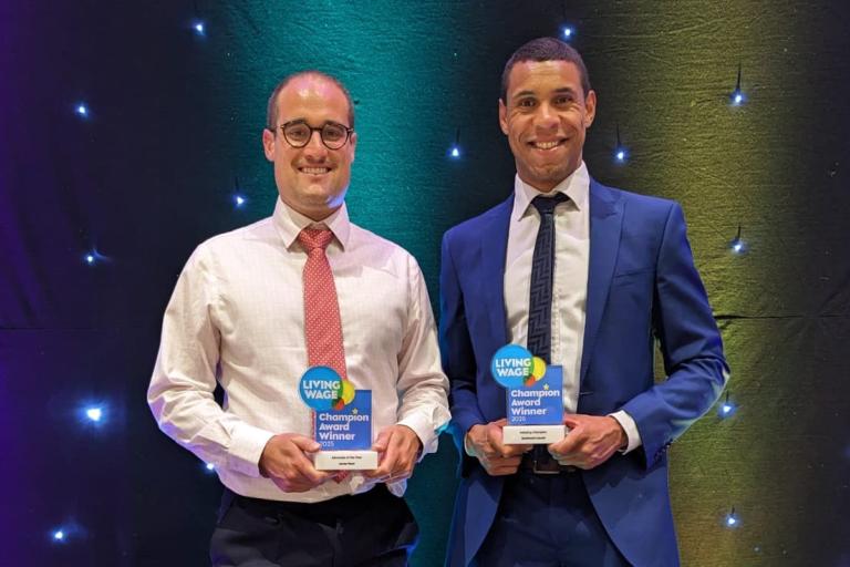 James Reed and Cllr Batteson with awards