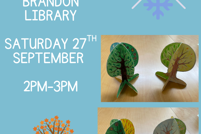 Arts & crafts poster - Saturday 27th September - 2pm-3pm