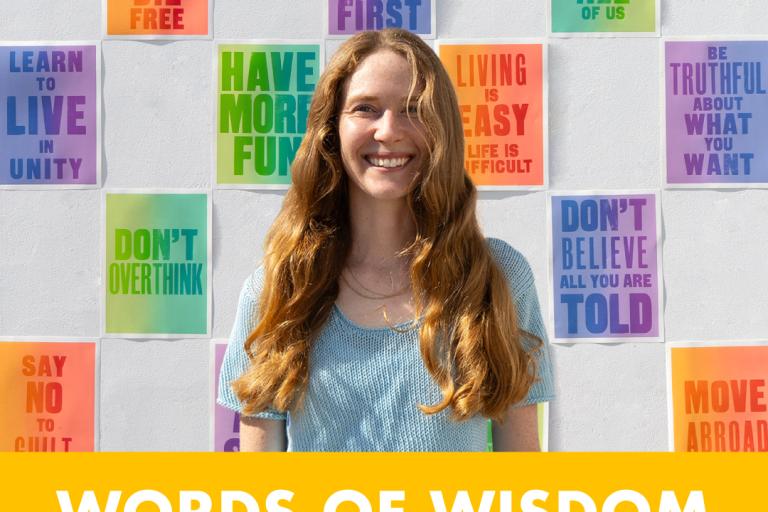 Handmade Typographic Rainbow gradient Letterpress Posters