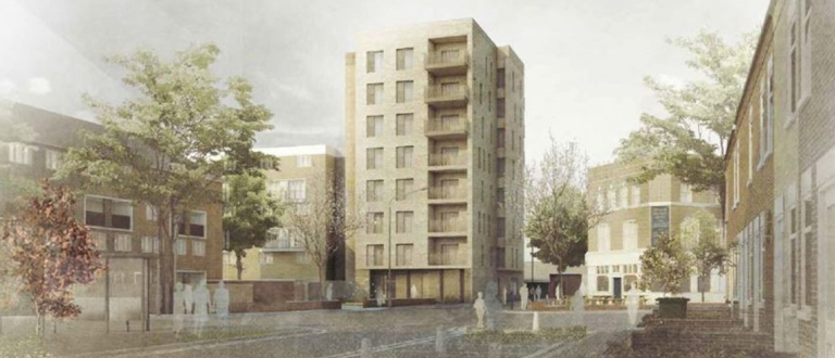 Artist's impression of new council homes in Bermondsey