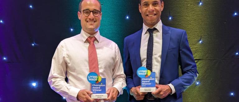 James Reed and Cllr Batteson with awards