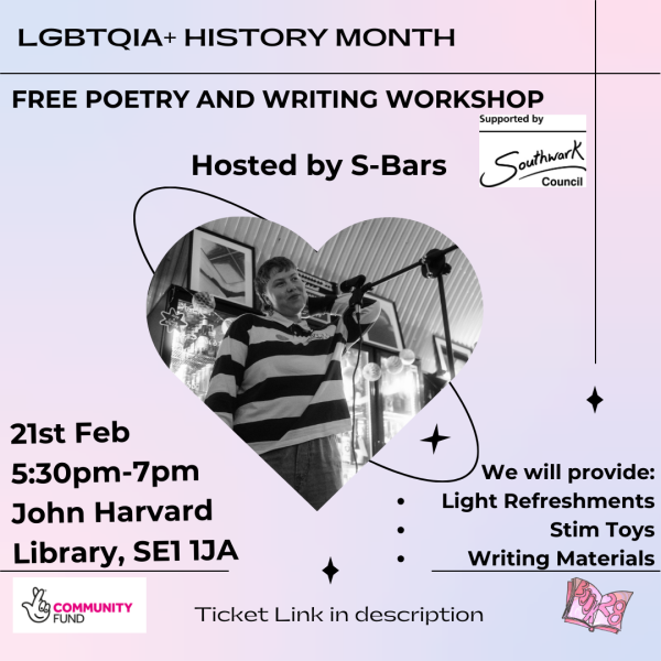 Queer Poetry Workshop with S-Bars