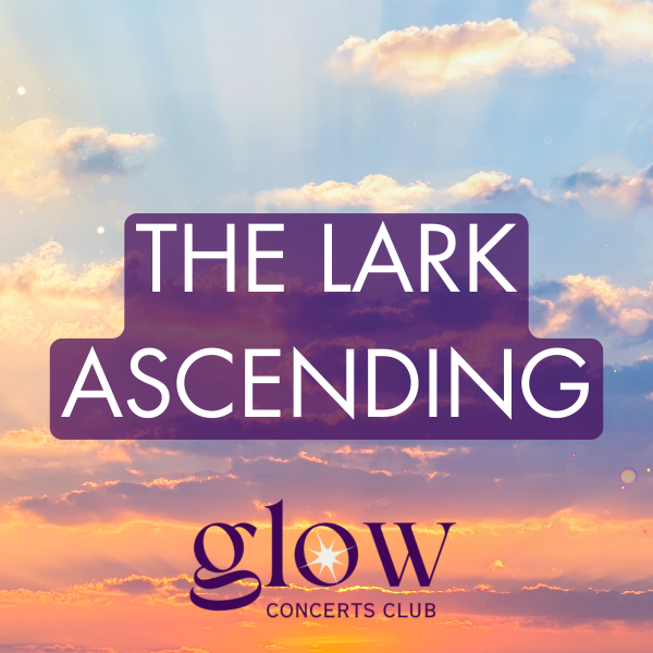 "The Lark Ascending", on a photo of a sunset