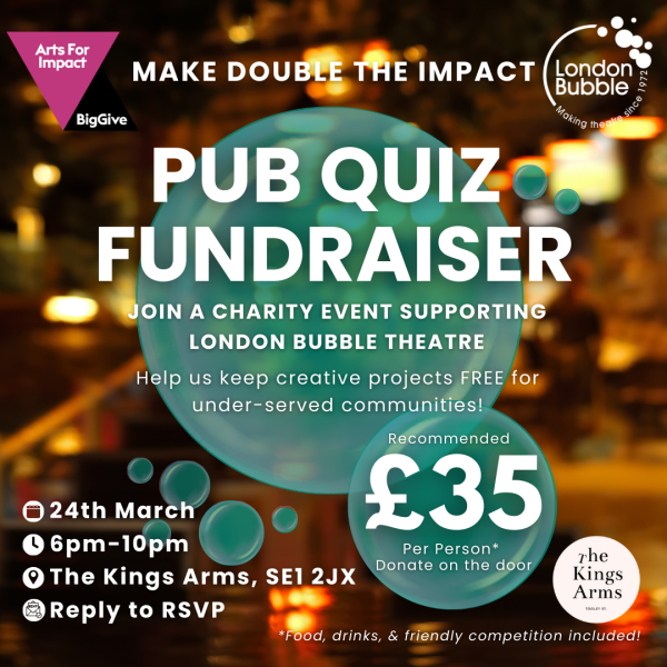 Pub quiz fundraiser poster design