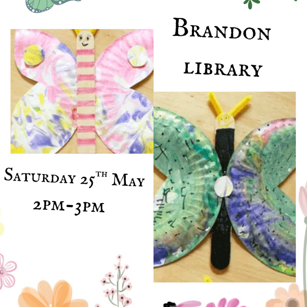 Spring arts and crafts poster. 25th May. 2pm-3pm