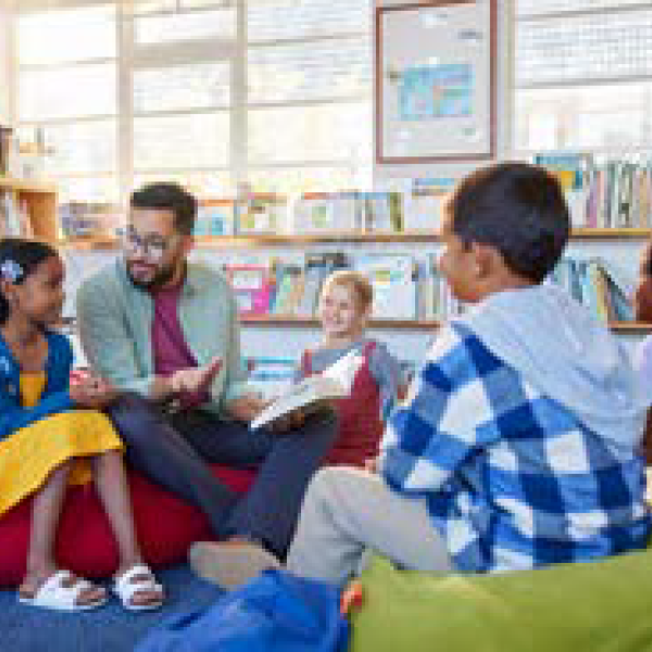 Children in library