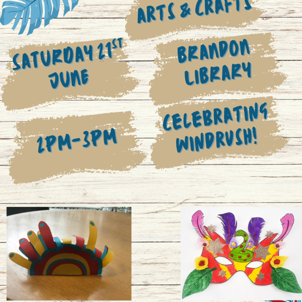 Caribbean Arts & Crafts - Brandon library - Saturday 21st June - 2pm-3pm