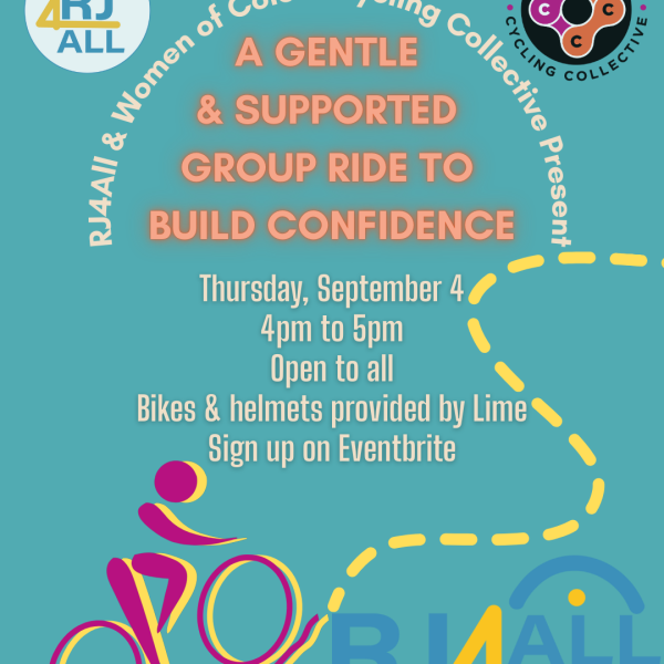 A Gentle & Supported Group Ride to Build Confidence. Thursday September 4 2025. Open to all. Sign up on Eventbrite.
