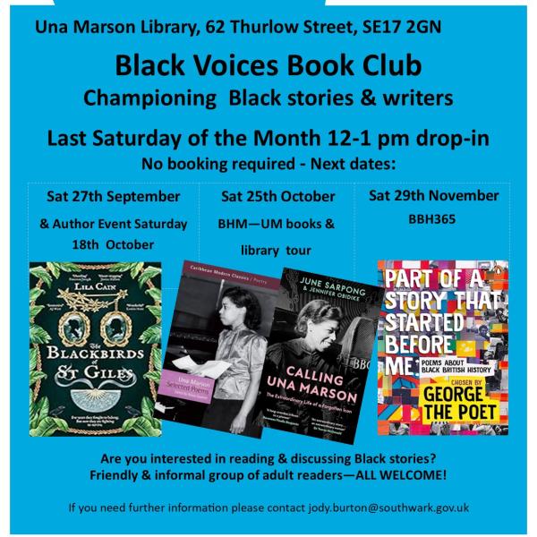 Black Voices Book Club Sept - Nov 25