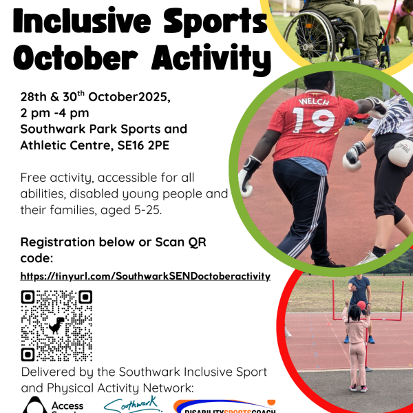 Flyer of October Half-term activity in Southwark